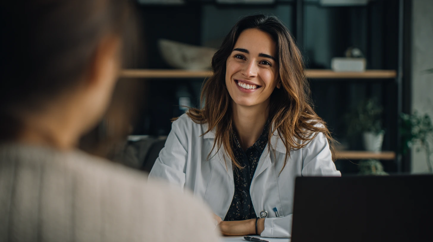 Psicóloga trabajando profesionalmente