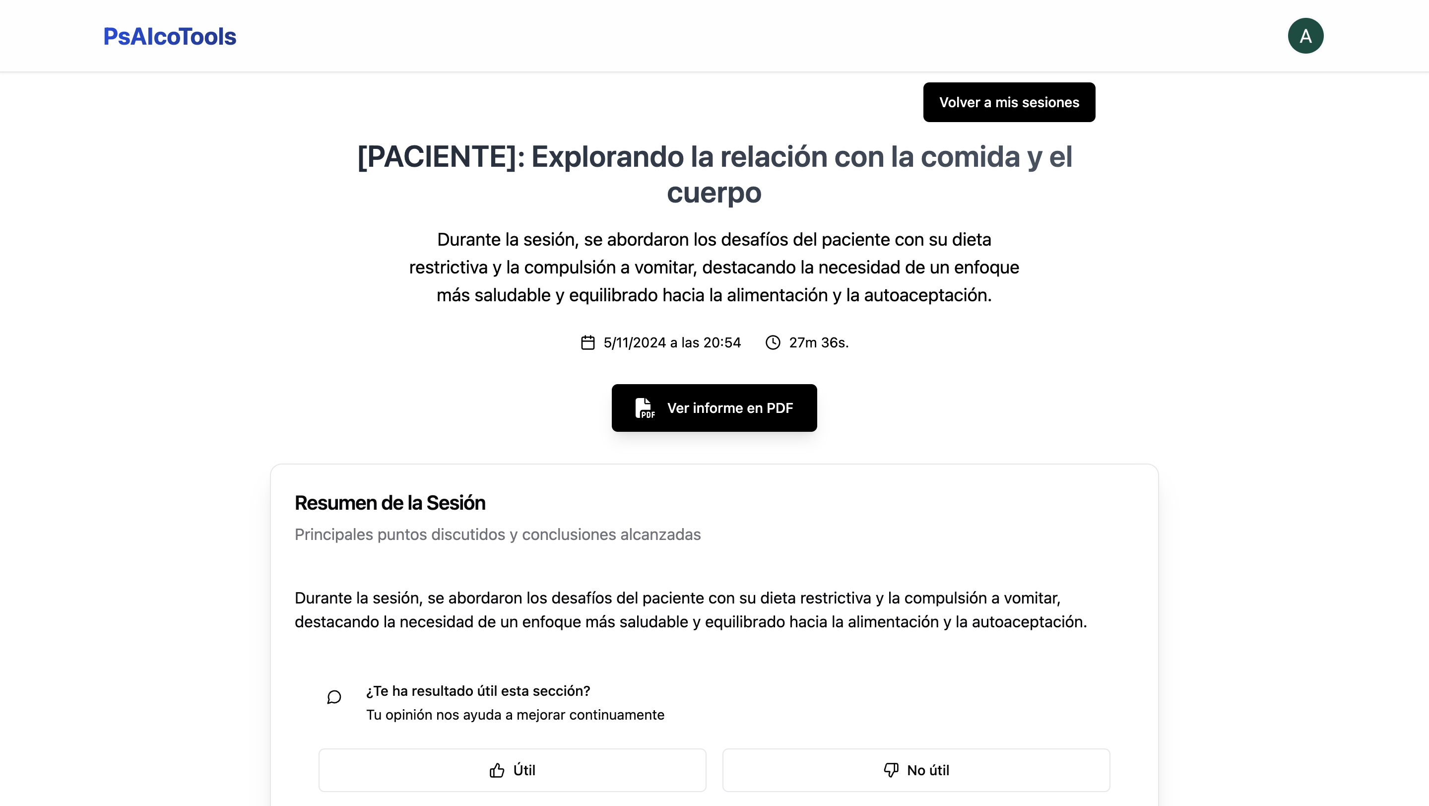 Demo Recibe el Análisis